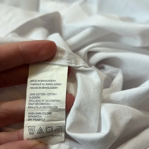 IZOD Cotton White Pocket Long Sleeve Button Down Shirt sz 4XLT - Picture 10 of 11